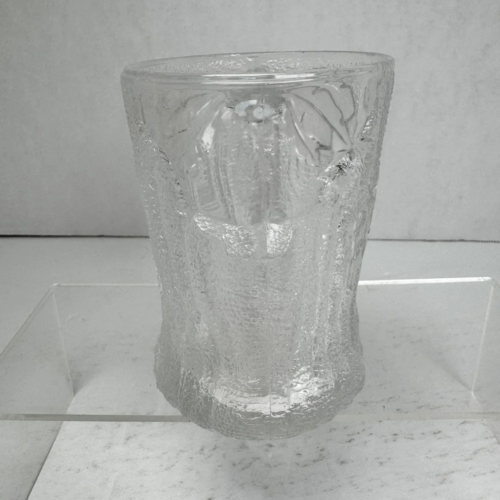 Vintage 1993 McDonald's The Flintstones Movie Tree-Mendous Clear Glass Mug